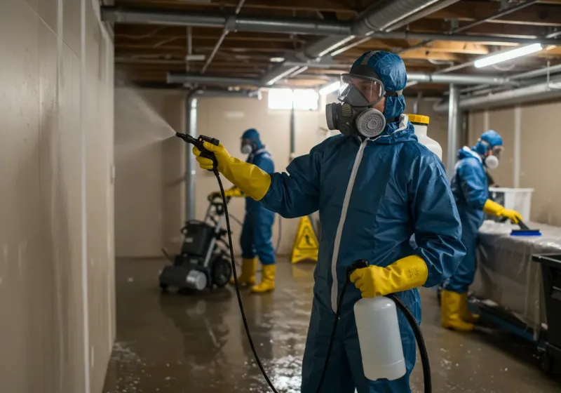 Basement Sanitization and Antimicrobial Treatment process in Dalton, OH